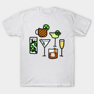 Bottoms Up Cocktails Drinks T-Shirt